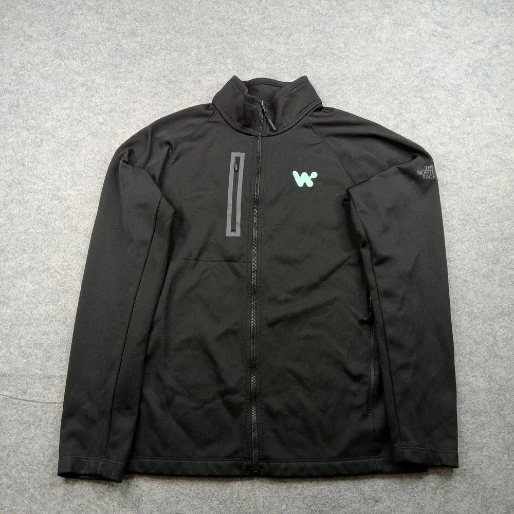 North Face Jacket Mens Medium Black Softshell‎ Full Zip Fleece Coat NF0A3LH9